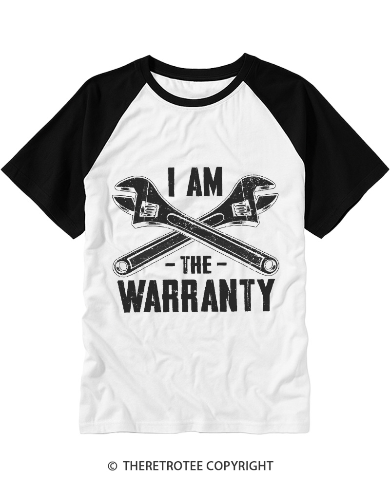 TheRetroTee I'm The Warranty 1970s Raglan Baseball T-Shirt