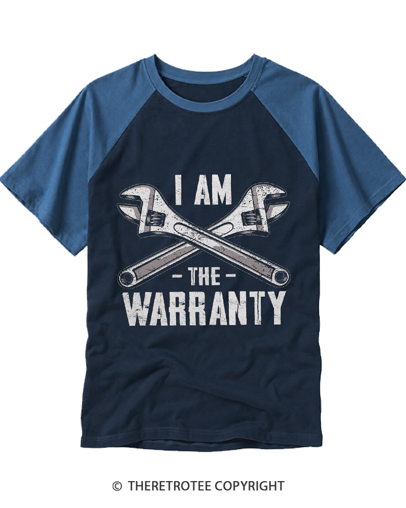 TheRetroTee I'm The Warranty 1970s Raglan Baseball T-Shirt