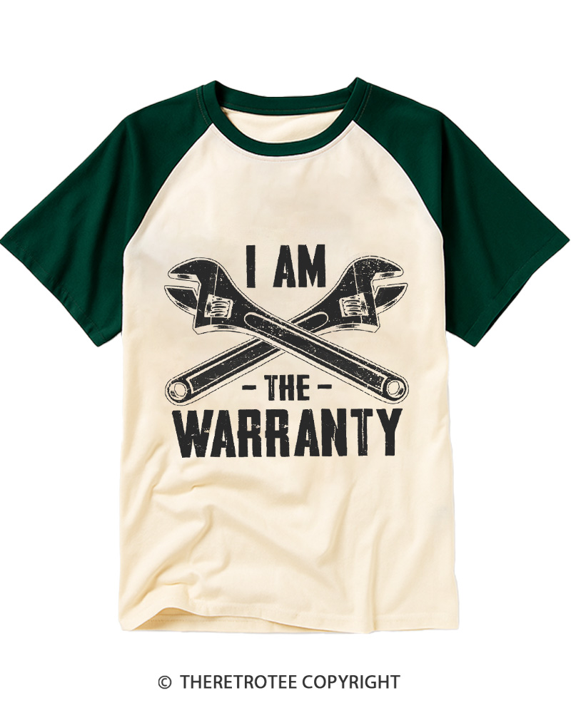TheRetroTee I'm The Warranty 1970s Raglan Baseball T-Shirt