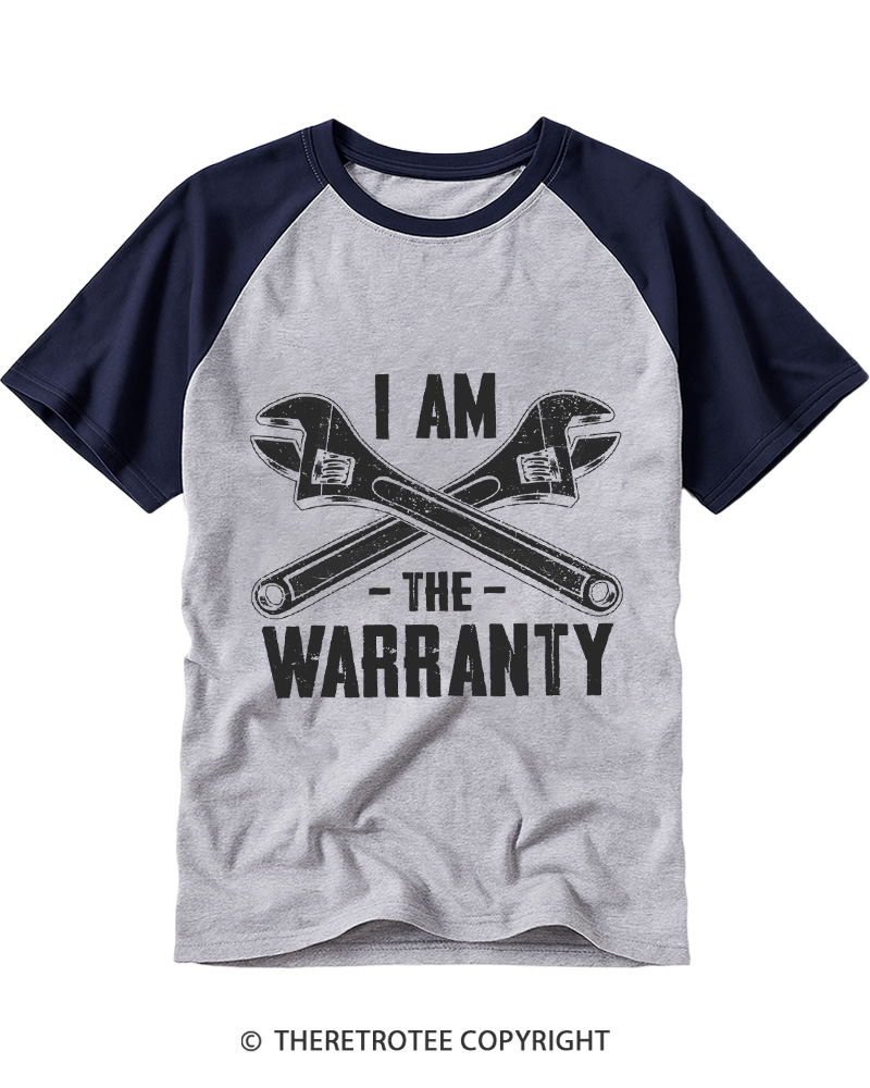 TheRetroTee I'm The Warranty 1970s Raglan Baseball T-Shirt