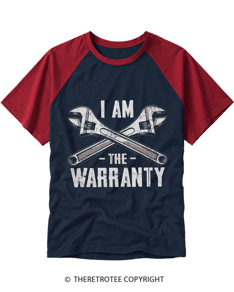 TheRetroTee I'm The Warranty 1970s Raglan Baseball T-Shirt