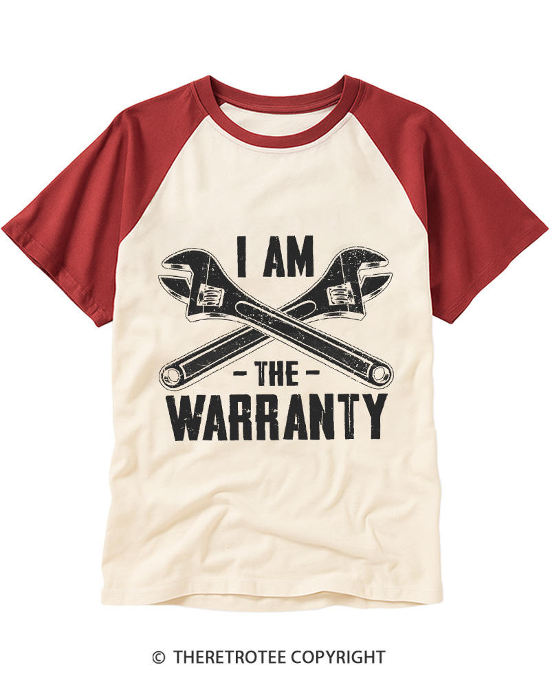 TheRetroTee I'm The Warranty 1970s Raglan Baseball T-Shirt