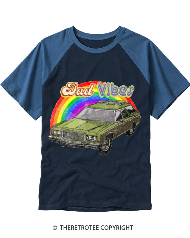 TheRetroTee Dad vibes 1980s Raglan Baseball T-Shirt