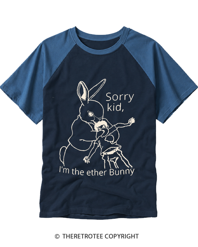 TheRetroTee I’m The Ether Bunny 1990s Raglan Baseball T-Shirt