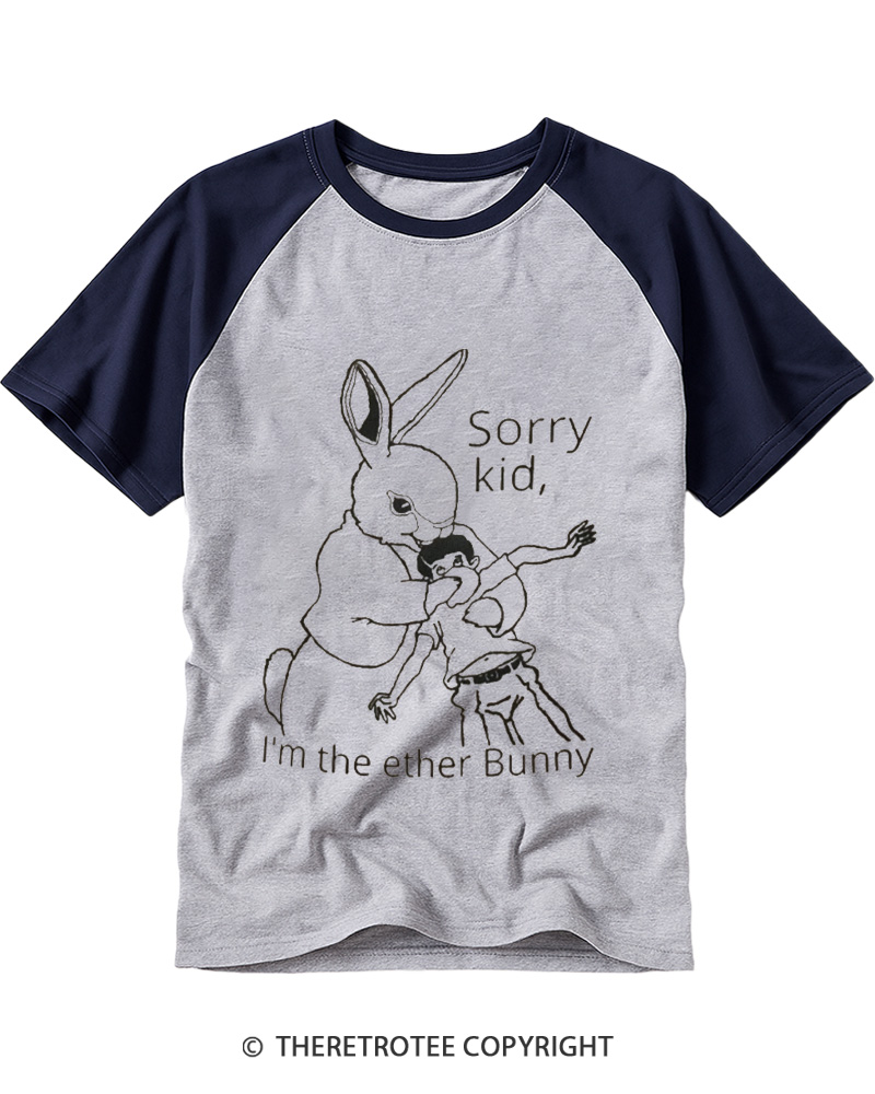 TheRetroTee I’m The Ether Bunny 1990s Raglan Baseball T-Shirt