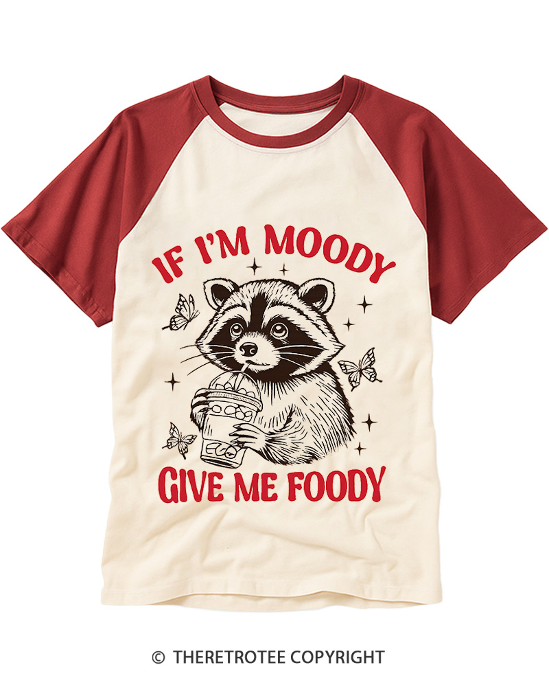 TheRetroTee If I’m Moody 1970s Raglan Baseball T-Shirt