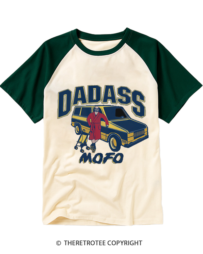 TheRetroTee Dadass 1980s Raglan Baseball T-Shirt