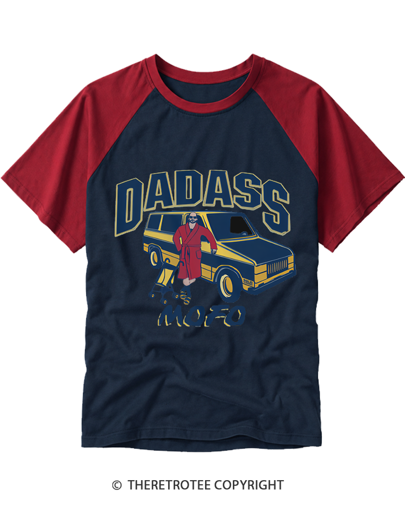 TheRetroTee Dadass 1980s Raglan Baseball T-Shirt