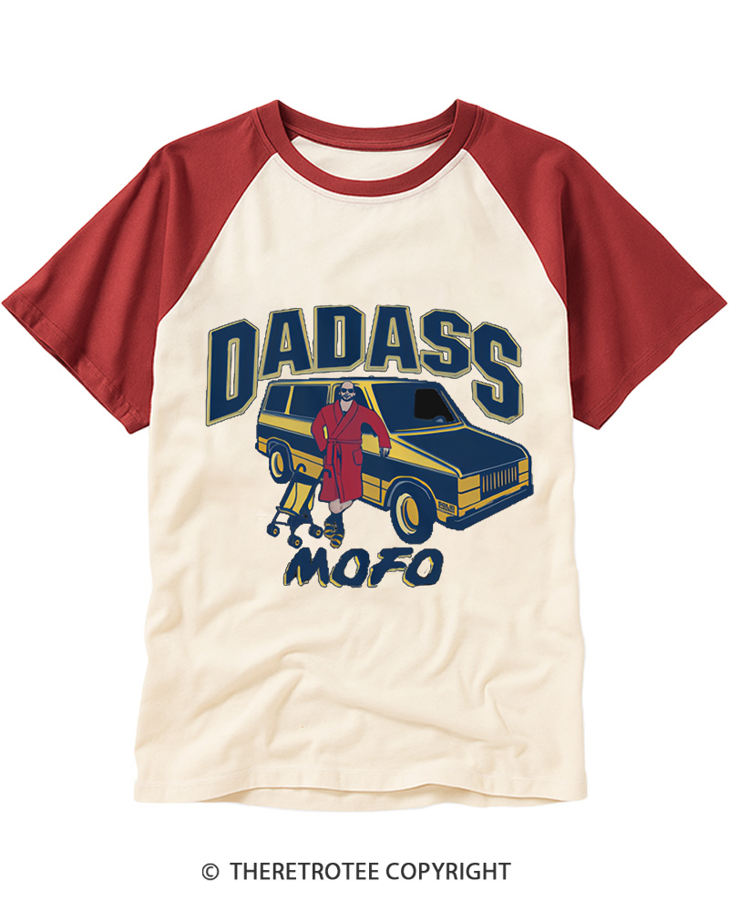 TheRetroTee Dadass 1980s Raglan Baseball T-Shirt