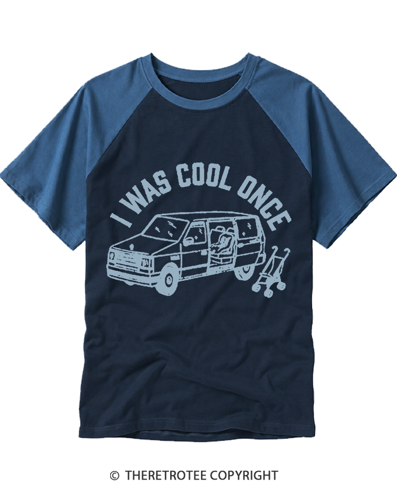 TheRetroTee I Was Cool Once 1980s Raglan Baseball T-Shirt