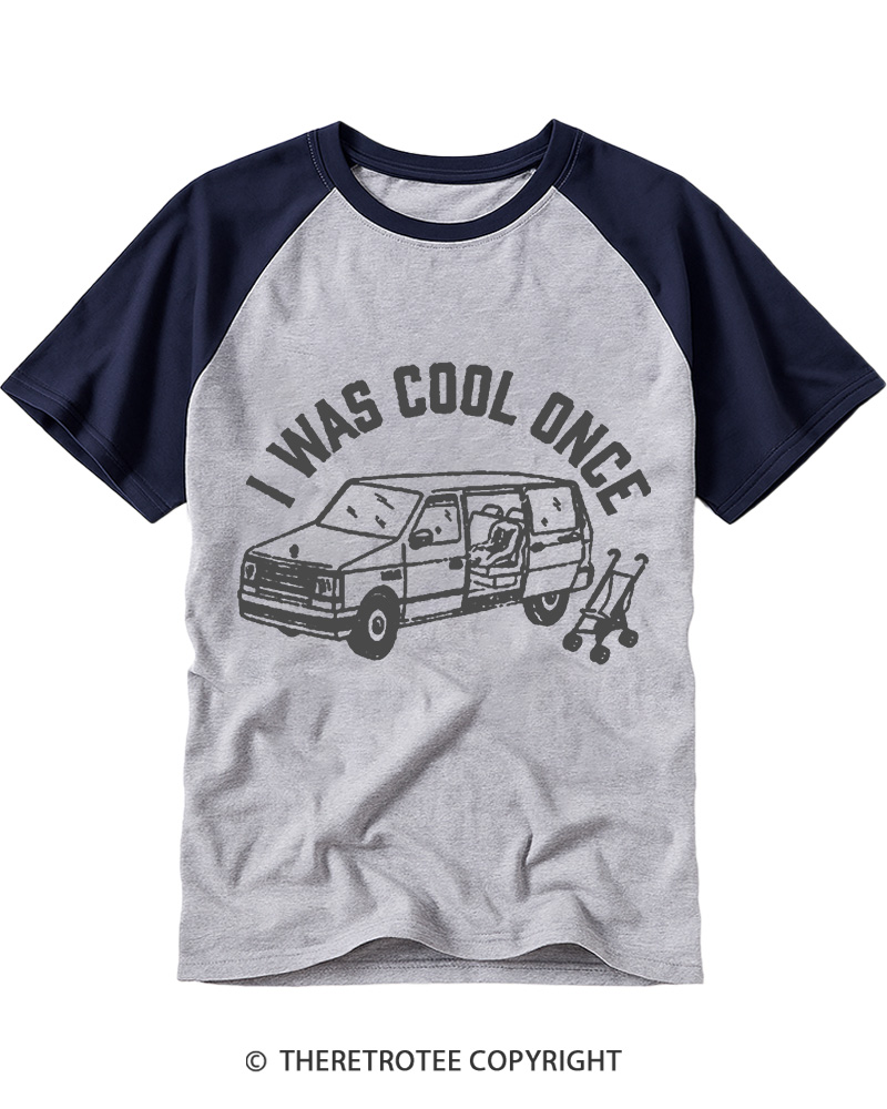 TheRetroTee I Was Cool Once 1980s Raglan Baseball T-Shirt