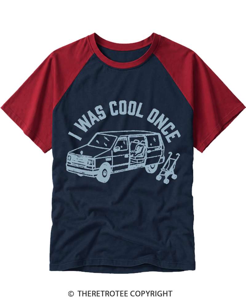 TheRetroTee I Was Cool Once 1980s Raglan Baseball T-Shirt