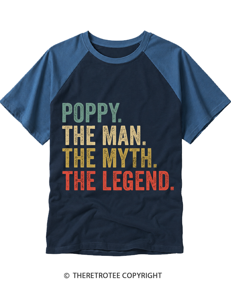 TheRetroTee The Legend 1970s Raglan Baseball T-Shirt