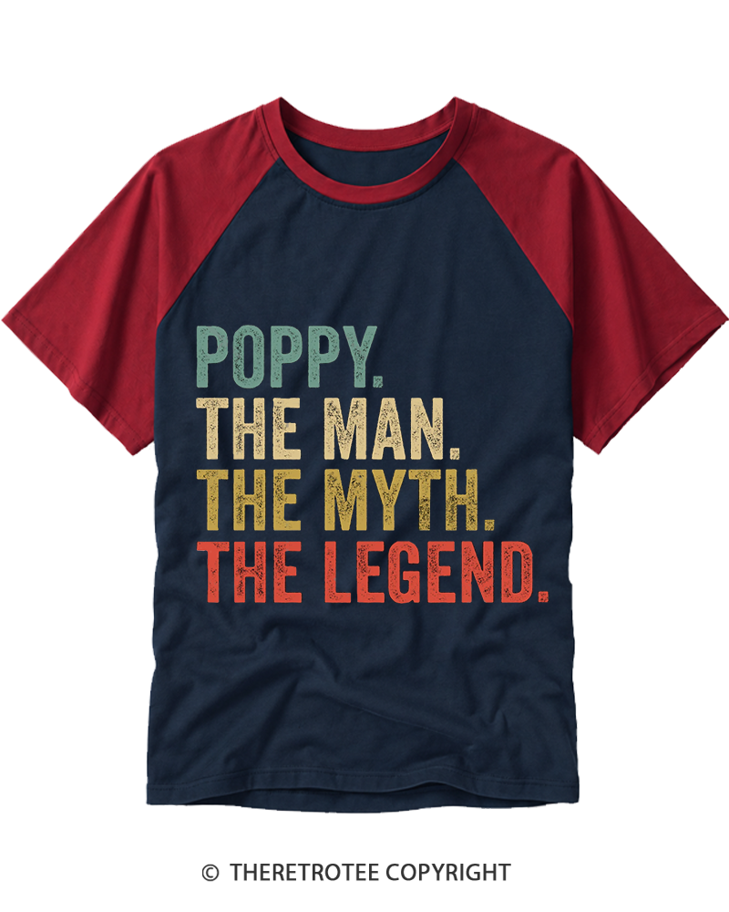 TheRetroTee The Legend 1970s Raglan Baseball T-Shirt