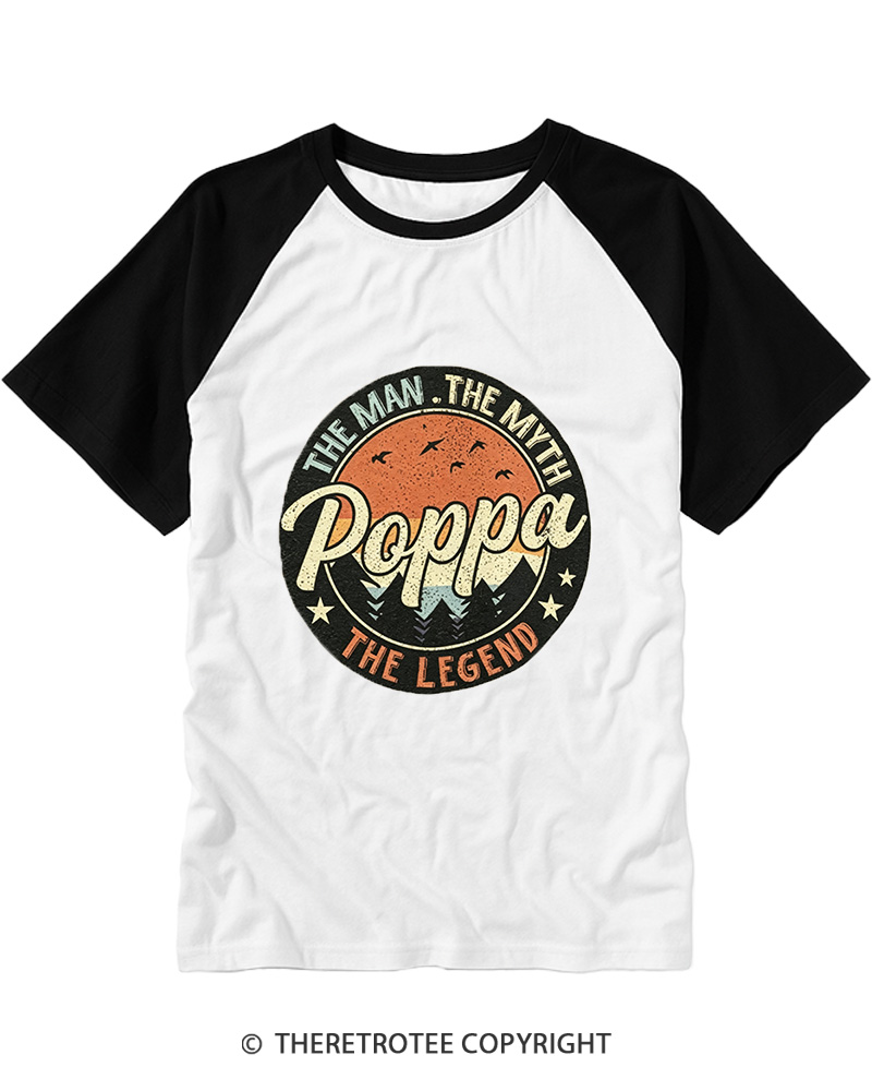 TheRetroTee The Legend 1970s Raglan Baseball T-Shirt