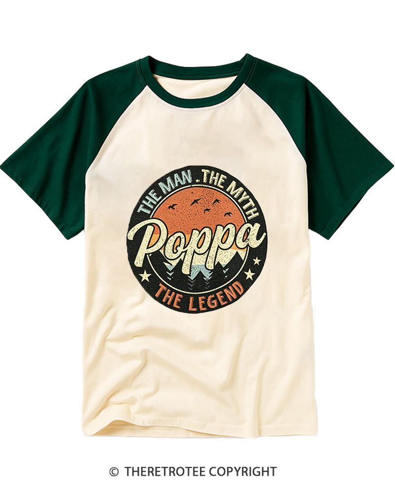 TheRetroTee The Legend 1970s Raglan Baseball T-Shirt