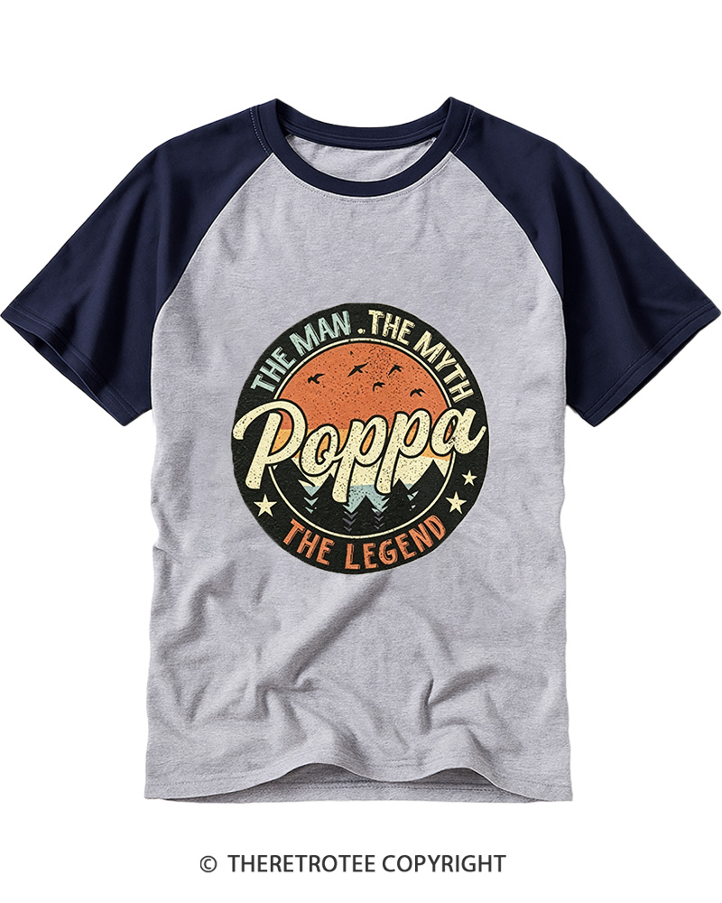 TheRetroTee The Legend 1970s Raglan Baseball T-Shirt