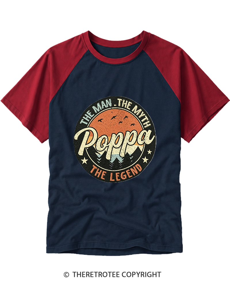 TheRetroTee The Legend 1970s Raglan Baseball T-Shirt