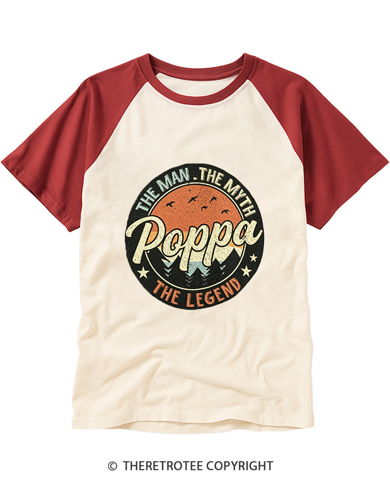 TheRetroTee The Legend 1970s Raglan Baseball T-Shirt
