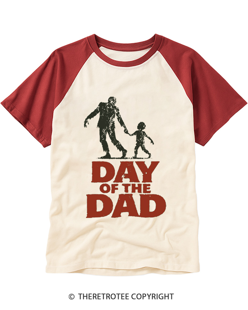 TheRetroTee Day of the Dad Raglan Baseball T-Shirt