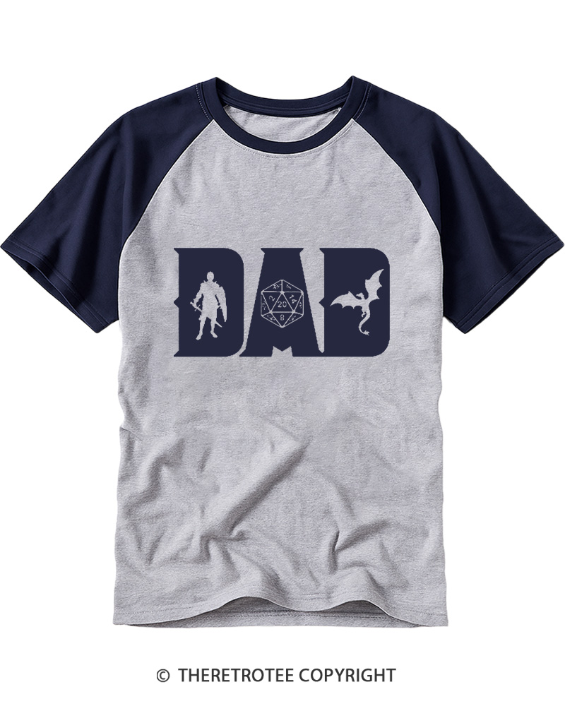 TheRetroTee Dungeon Daddy Raglan Baseball T-Shirt