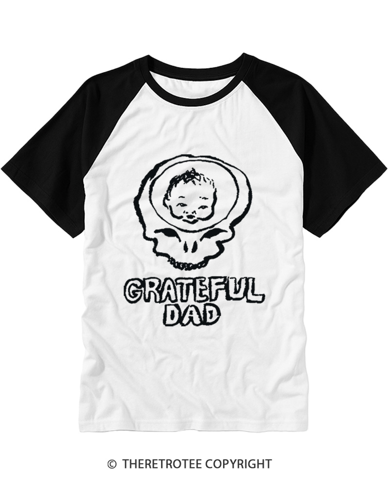 TheRetroTee Funny Dad 1970s Raglan Baseball T-Shirt