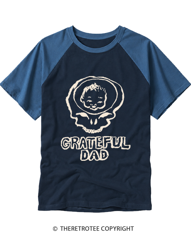 TheRetroTee Funny Dad 1970s Raglan Baseball T-Shirt