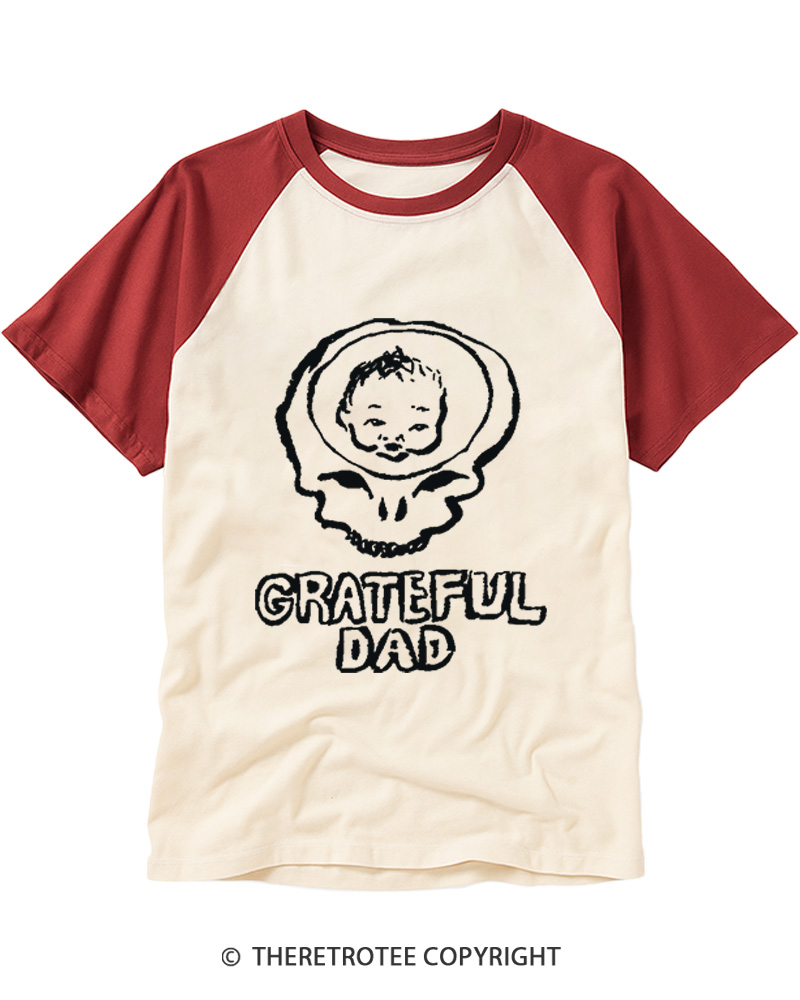TheRetroTee Funny Dad 1970s Raglan Baseball T-Shirt