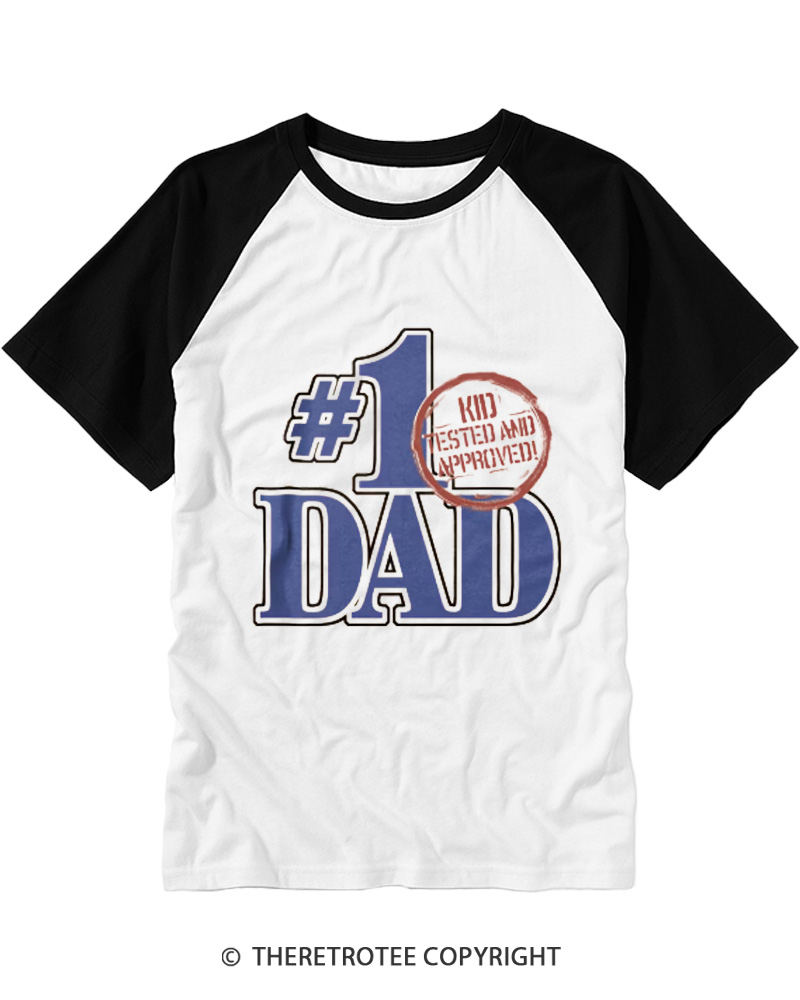 TheRetroTee Kid Tested And Approved 1980s Raglan Baseball T-Shirt