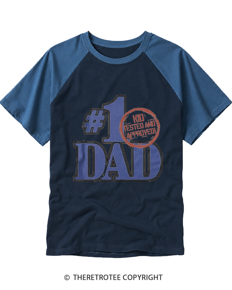 TheRetroTee Kid Tested And Approved 1980s Raglan Baseball T-Shirt