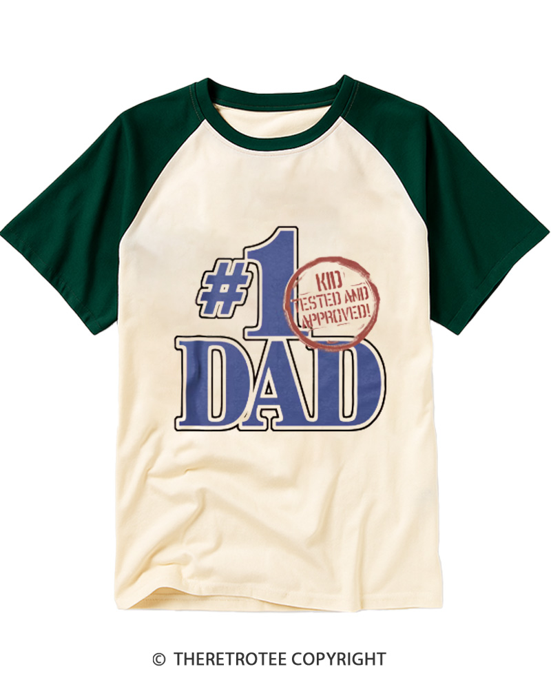 TheRetroTee Kid Tested And Approved 1980s Raglan Baseball T-Shirt