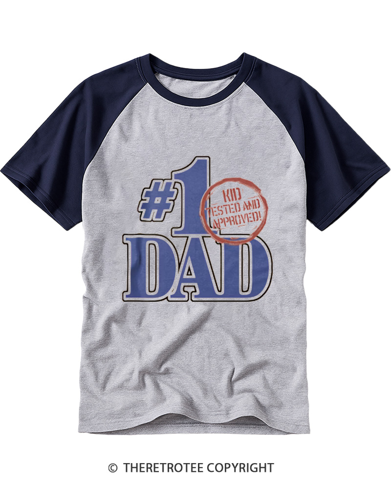 TheRetroTee Kid Tested And Approved 1980s Raglan Baseball T-Shirt