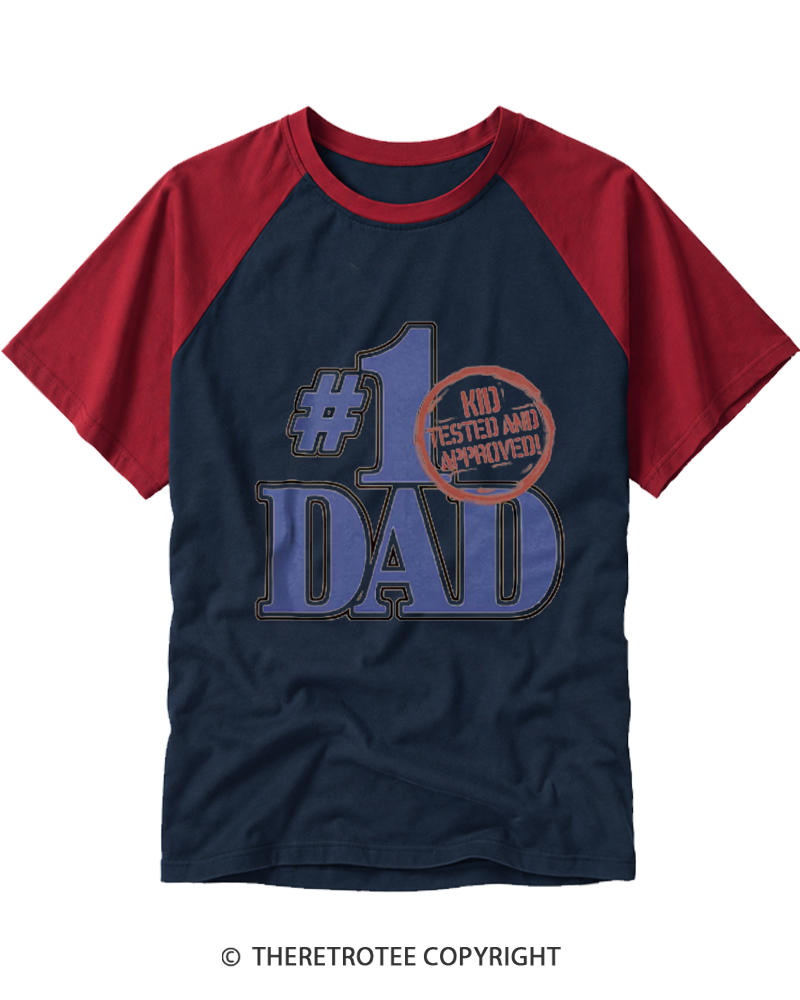 TheRetroTee Kid Tested And Approved 1980s Raglan Baseball T-Shirt