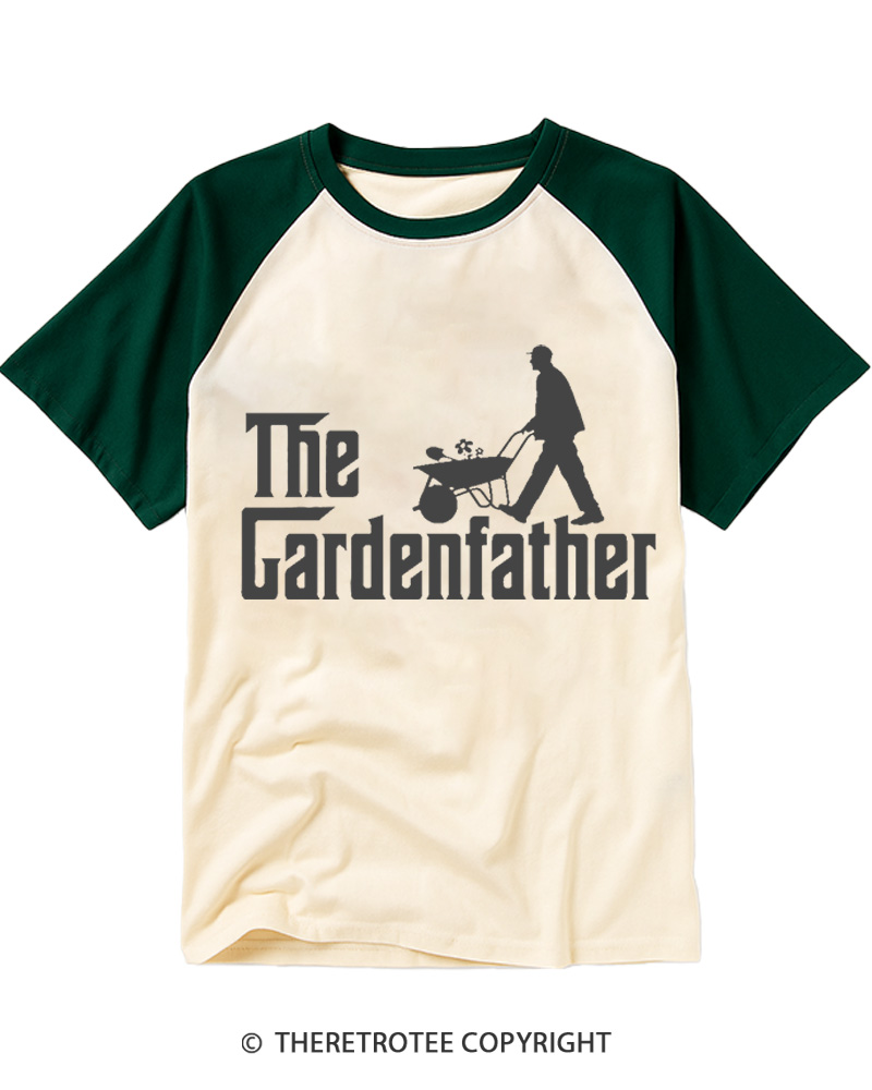 TheRetroTee The Gardenfather 1970s Raglan Baseball T-Shirt