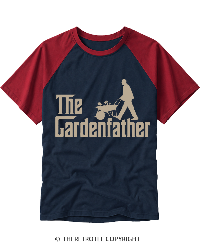 TheRetroTee The Gardenfather 1970s Raglan Baseball T-Shirt