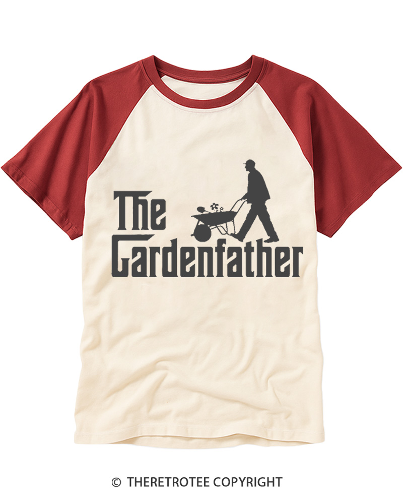 TheRetroTee The Gardenfather 1970s Raglan Baseball T-Shirt