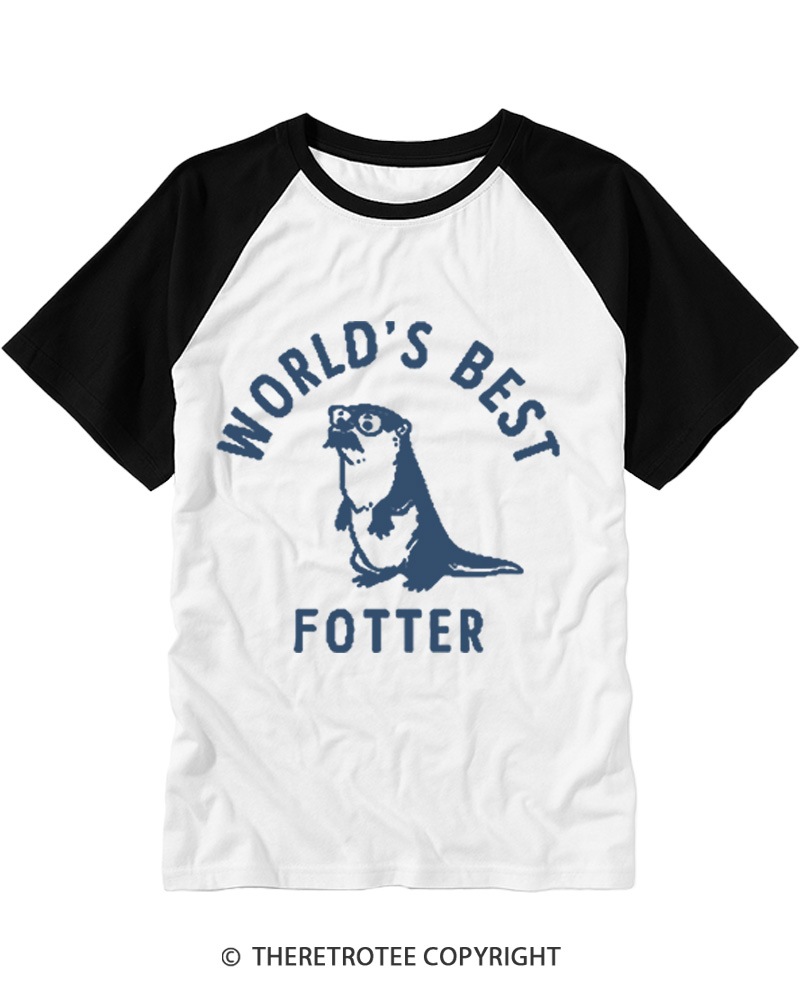 TheRetroTee World's Best Father Raglan Baseball T-Shirt