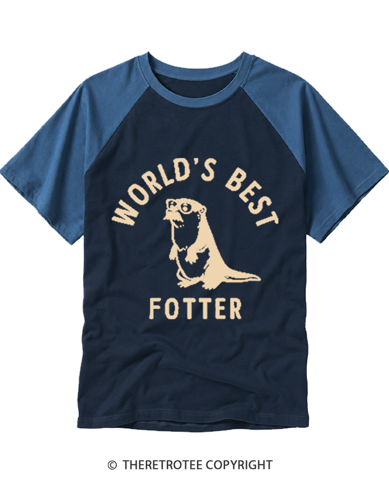TheRetroTee World's Best Father Raglan Baseball T-Shirt