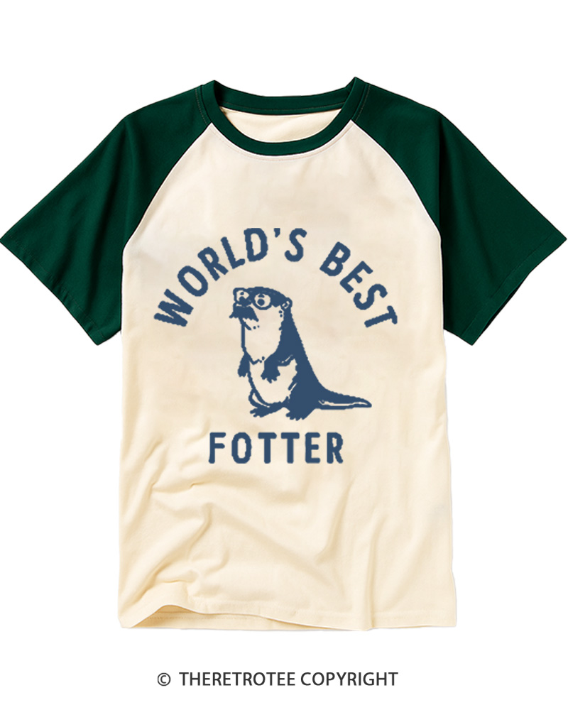 TheRetroTee World's Best Father Raglan Baseball T-Shirt