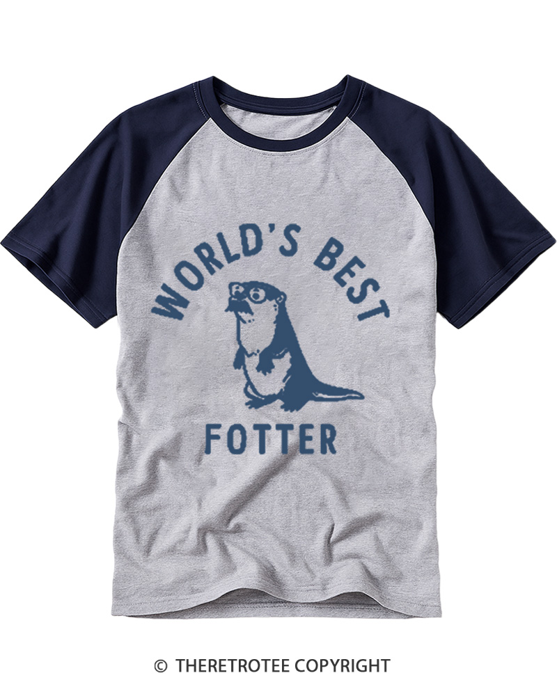 TheRetroTee World's Best Father Raglan Baseball T-Shirt