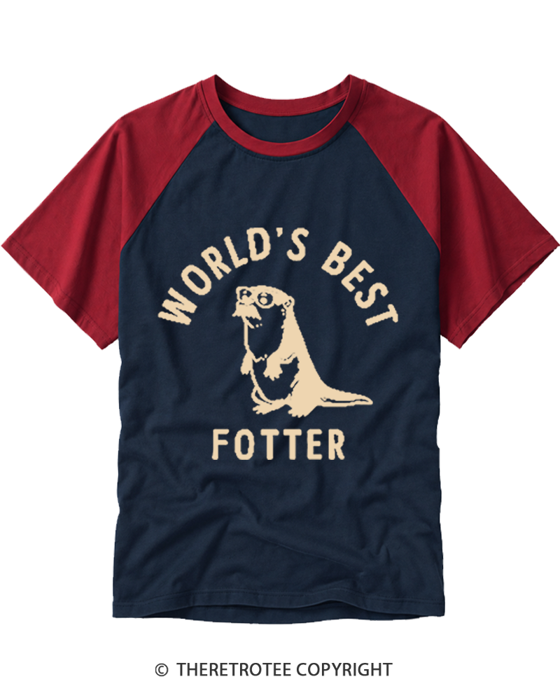 TheRetroTee World's Best Father Raglan Baseball T-Shirt