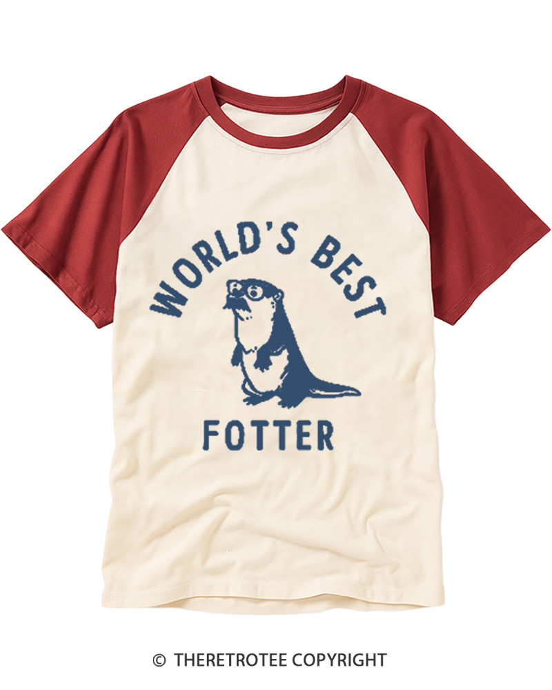 TheRetroTee World's Best Father Raglan Baseball T-Shirt