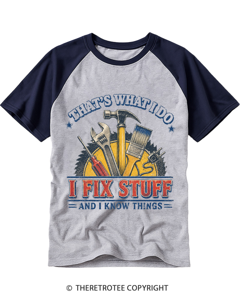 TheRetroTee That’s What I Do 1970s Raglan Baseball T-Shirt