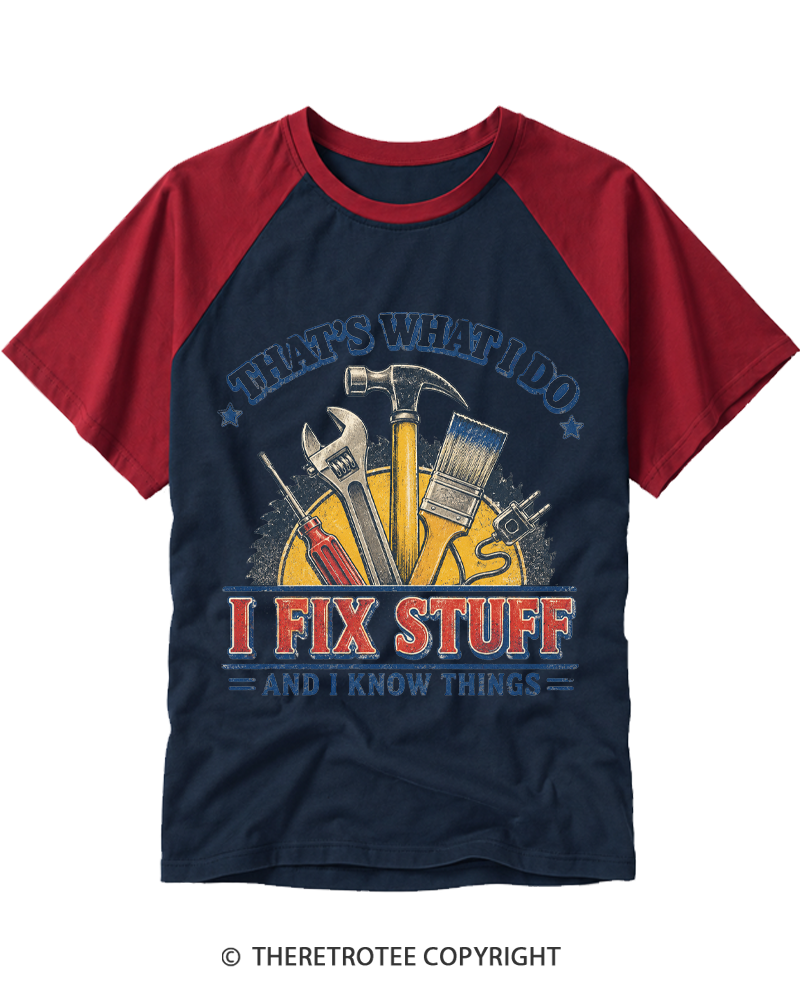 TheRetroTee That’s What I Do 1970s Raglan Baseball T-Shirt