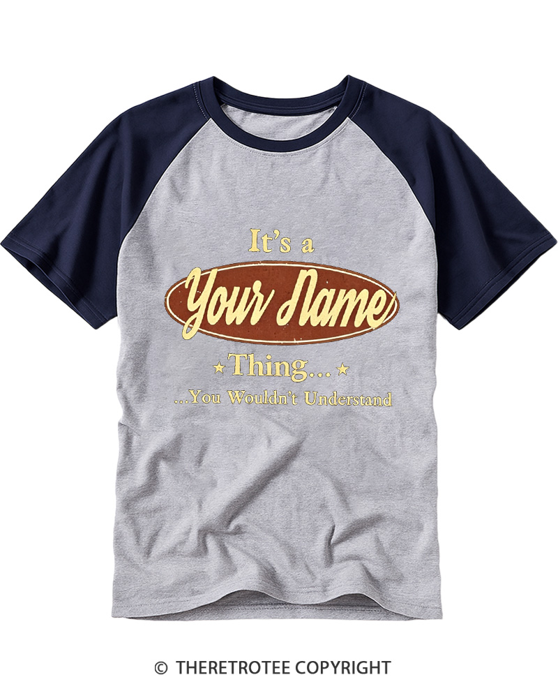 TheRetroTee It’s a Your Name Thing 1980s Raglan Baseball T-Shirt