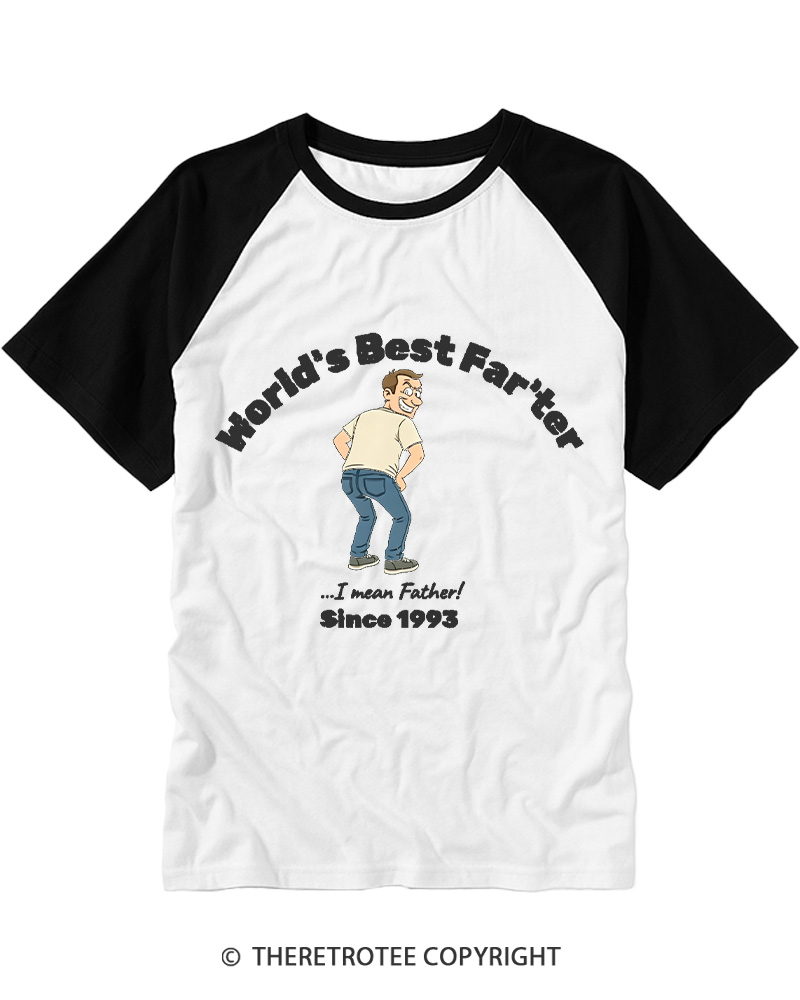 TheRetroTee World’s Best Farter Raglan Baseball T-Shirt