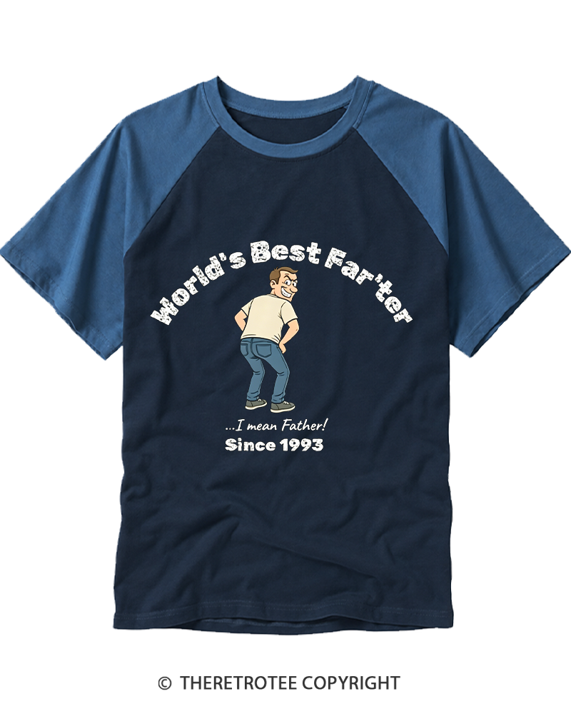 TheRetroTee World’s Best Farter Raglan Baseball T-Shirt
