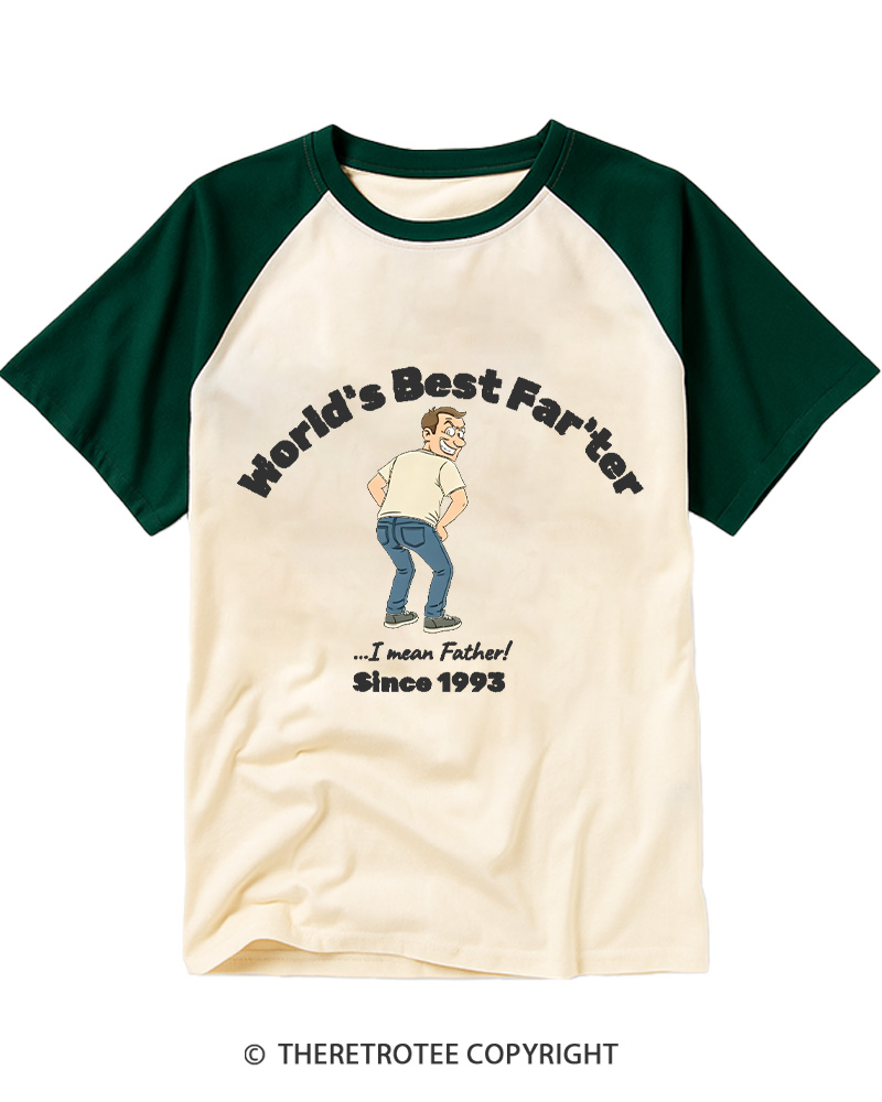 TheRetroTee World’s Best Farter Raglan Baseball T-Shirt