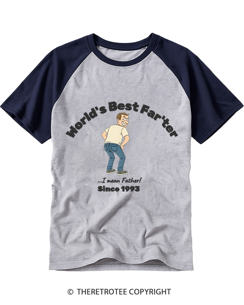 TheRetroTee World’s Best Farter Raglan Baseball T-Shirt