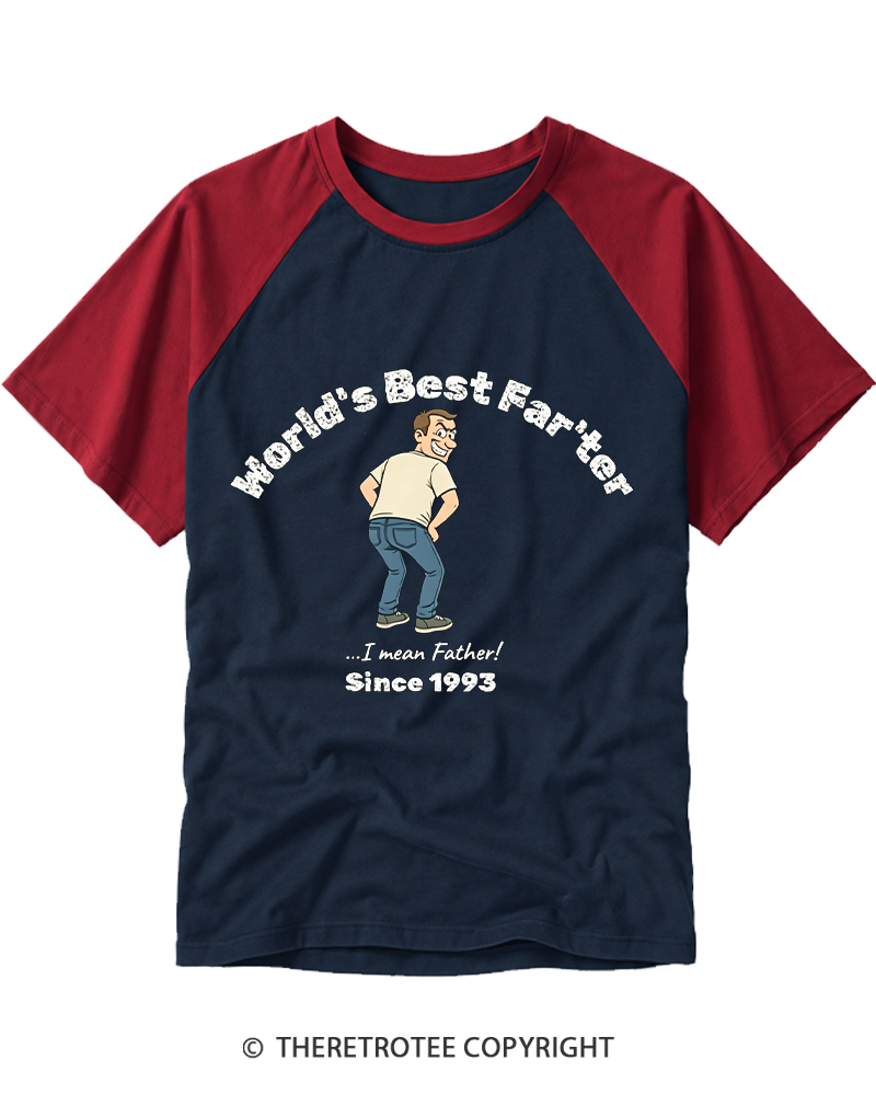 TheRetroTee World’s Best Farter Raglan Baseball T-Shirt